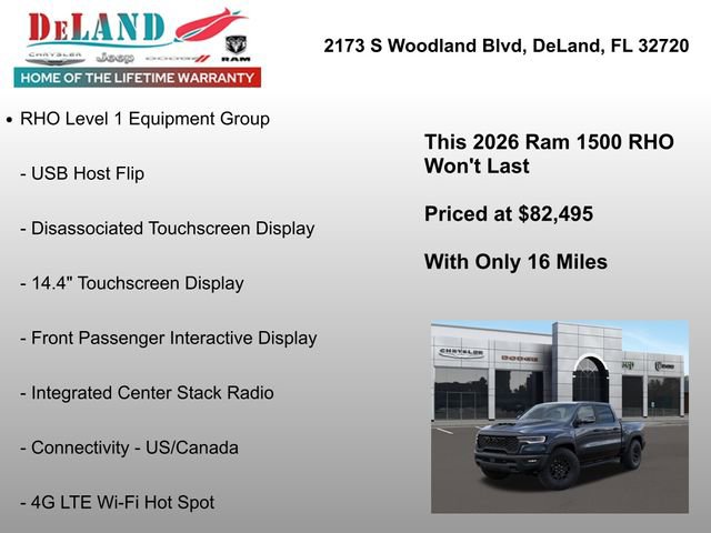 New 2026 RAM 1500 RHO w/ RHO Level 1 Equipment Group image 24