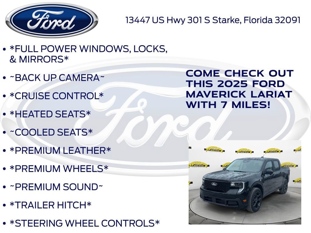 New 2025 Ford Maverick Lariat w/ Black Appearance Package image 10
