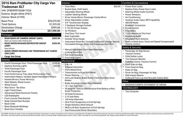 Used 2016 RAM ProMaster City Tradesman SLT w/ Rear Back-up Camera Group FWD image 19