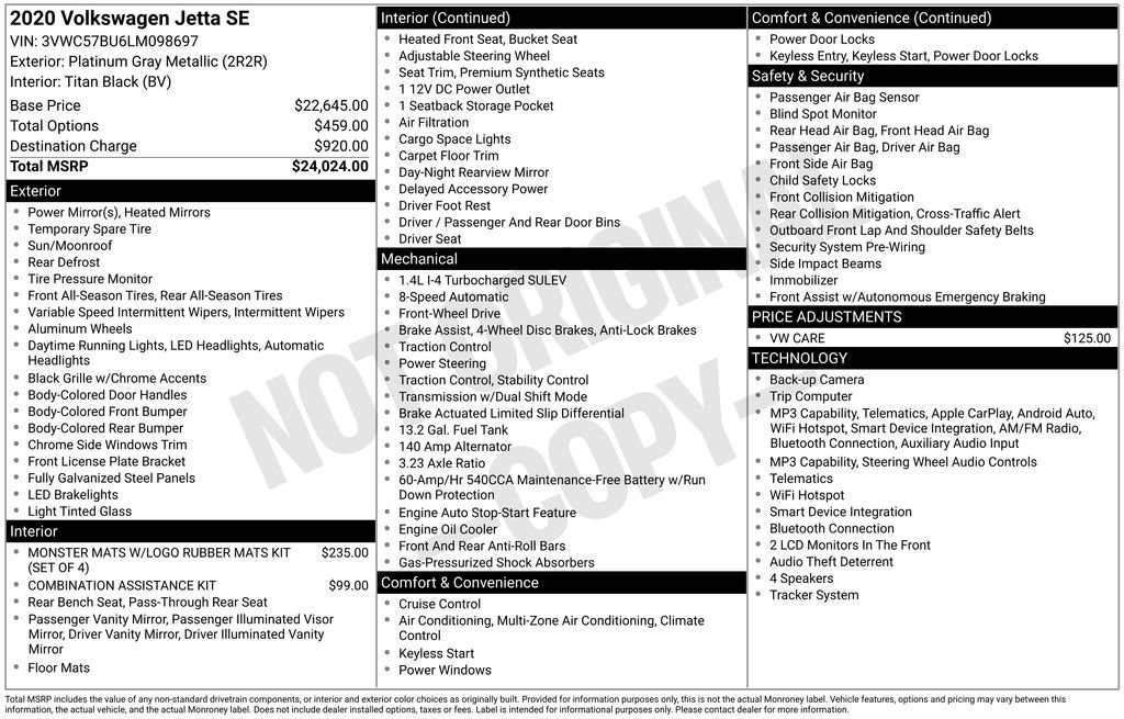 Used 2020 Volkswagen Jetta SE FWD image 17