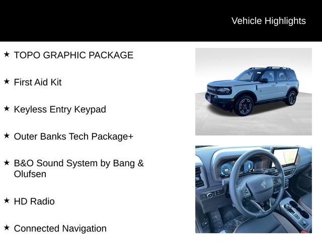 New 2025 Ford Bronco Sport Outer Banks w/ Outer Banks Tech Package+ AWD/4WD image 7