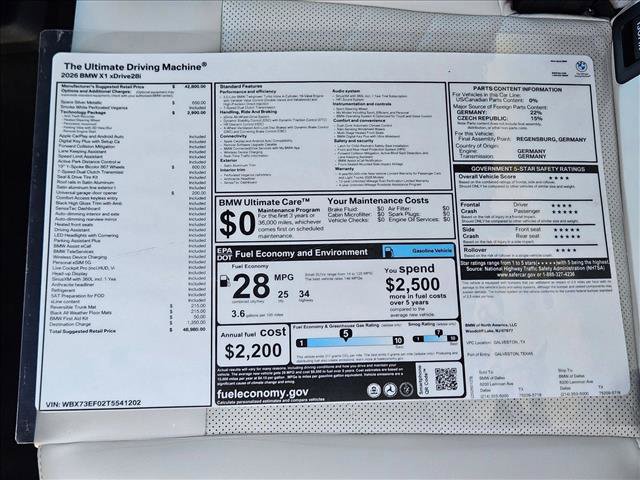 Used 2026 BMW X1 xDrive28i w/ Technology Package image 17