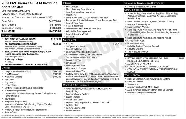 Certified 2023 GMC Sierra 1500 AT4 w/ Technology Package image 5