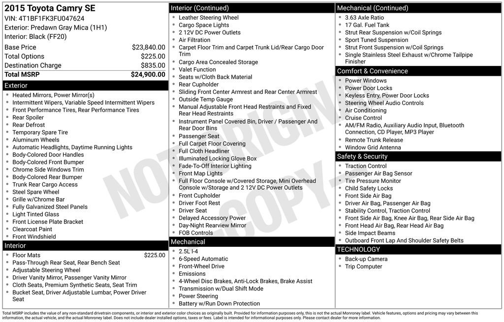 Used 2015 Toyota Camry SE image 34