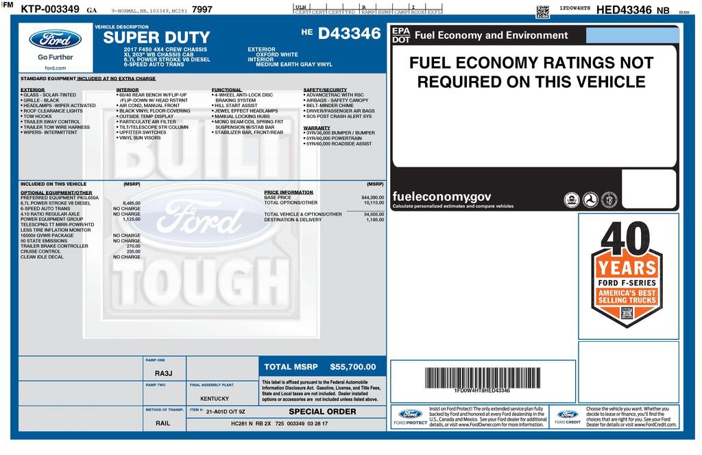 Used 2017 Ford F450 XL w/ Power Equipment Group image 7