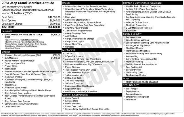 Certified 2023 Jeep Grand Cherokee Altitude AWD/4WD image 14