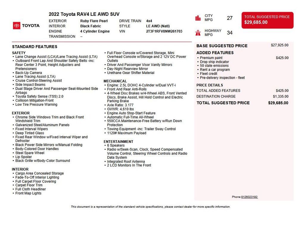 Used 2022 Toyota RAV4 LE image 33