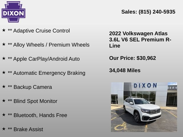 Used 2022 Volkswagen Atlas SEL Premium R-Line AWD/4WD image 4