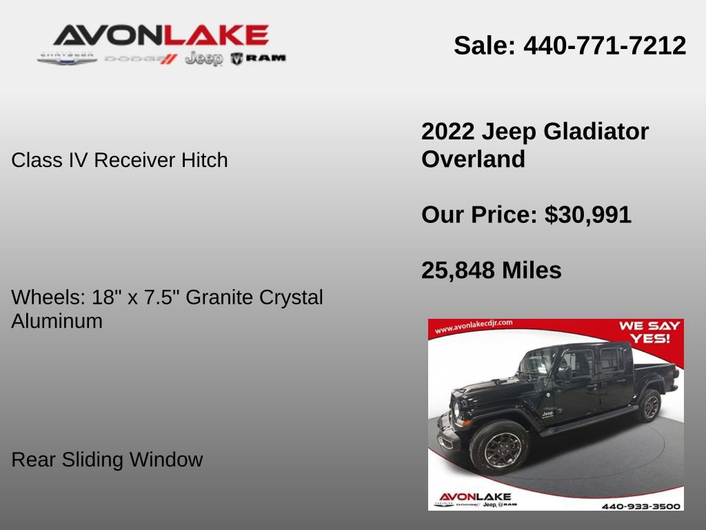 Used 2022 Jeep Gladiator Overland w/ Popular Equipment Package image 36