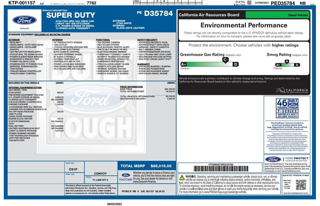 Used 2023 Ford F350 Lariat w/ Lariat Ultimate Package AWD/4WD image 2