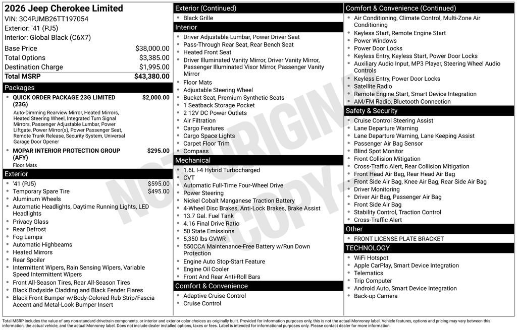 New 2026 Jeep Cherokee Limited image 2