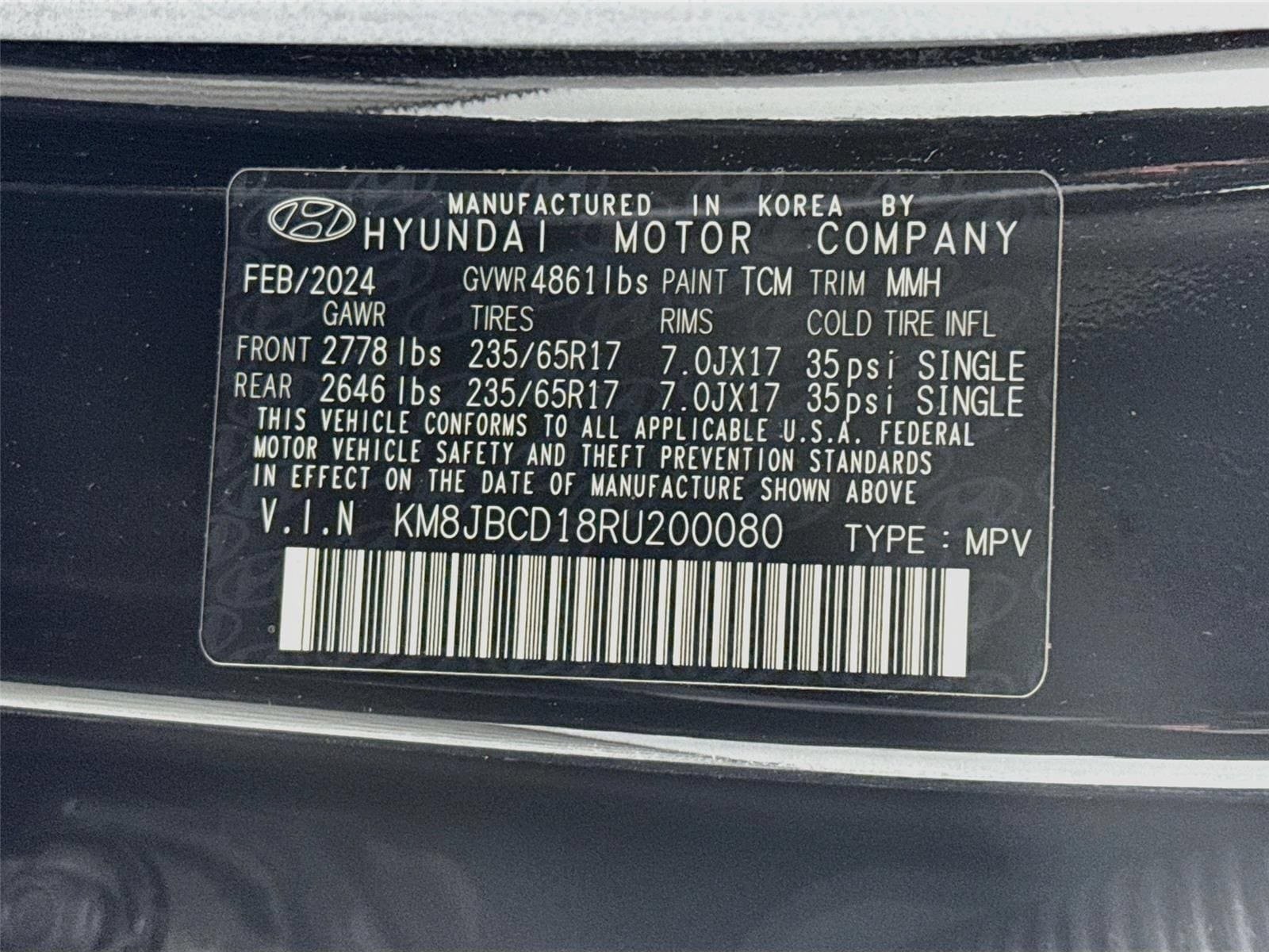 Certified 2024 Hyundai Tucson Blue AWD/4WD image 32
