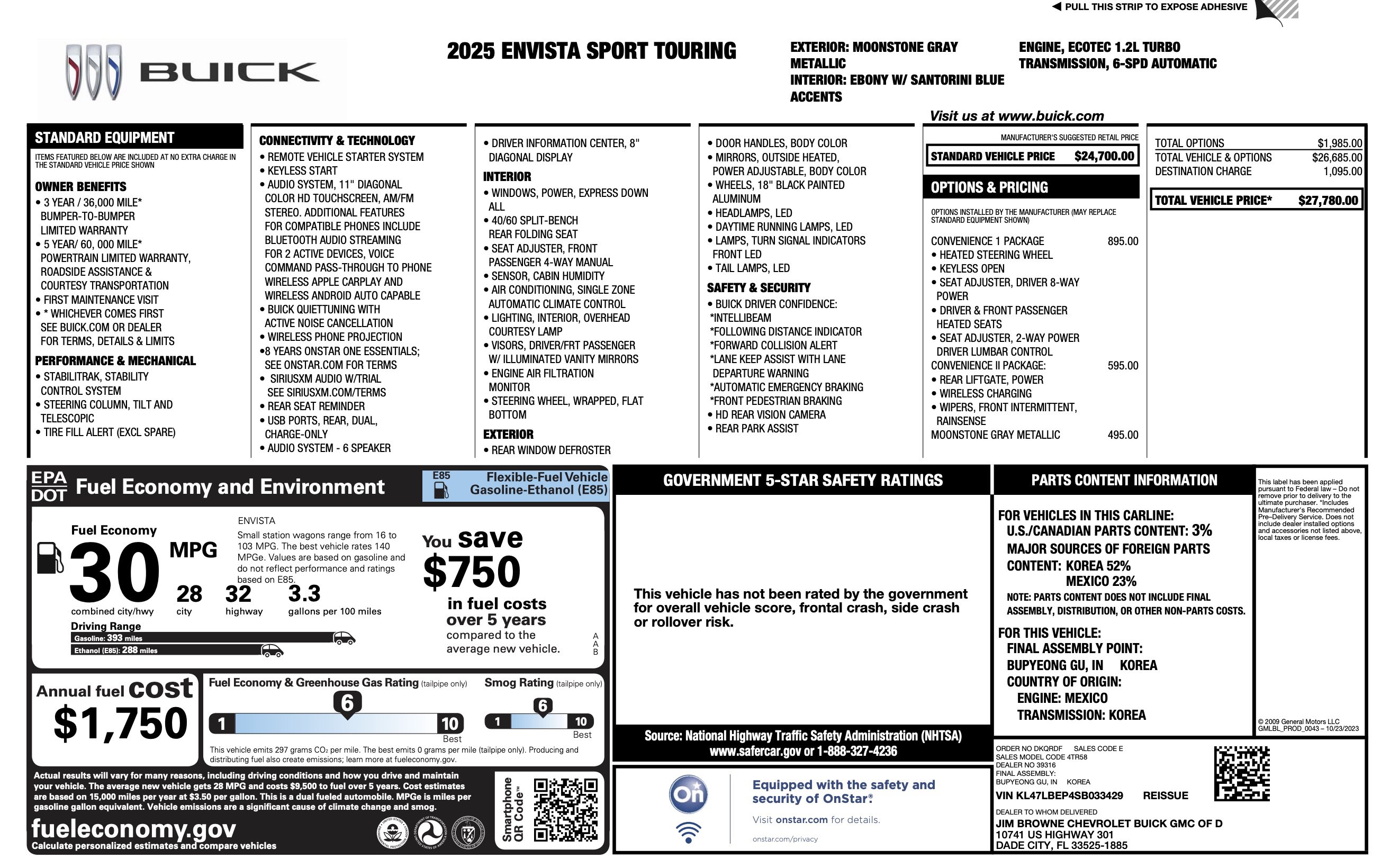 Used 2025 Buick Envista Sport Touring w/ Convenience I Package FWD image 4