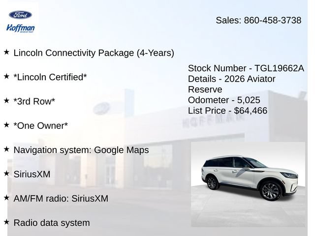 Used 2026 Lincoln Aviator Reserve w/ Illumination Package AWD/4WD image 15