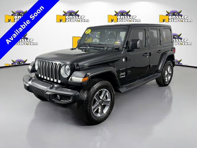 Used 2021 Jeep Wrangler Unlimited Sahara w/ Uconnect 4C Nav & Sound Group