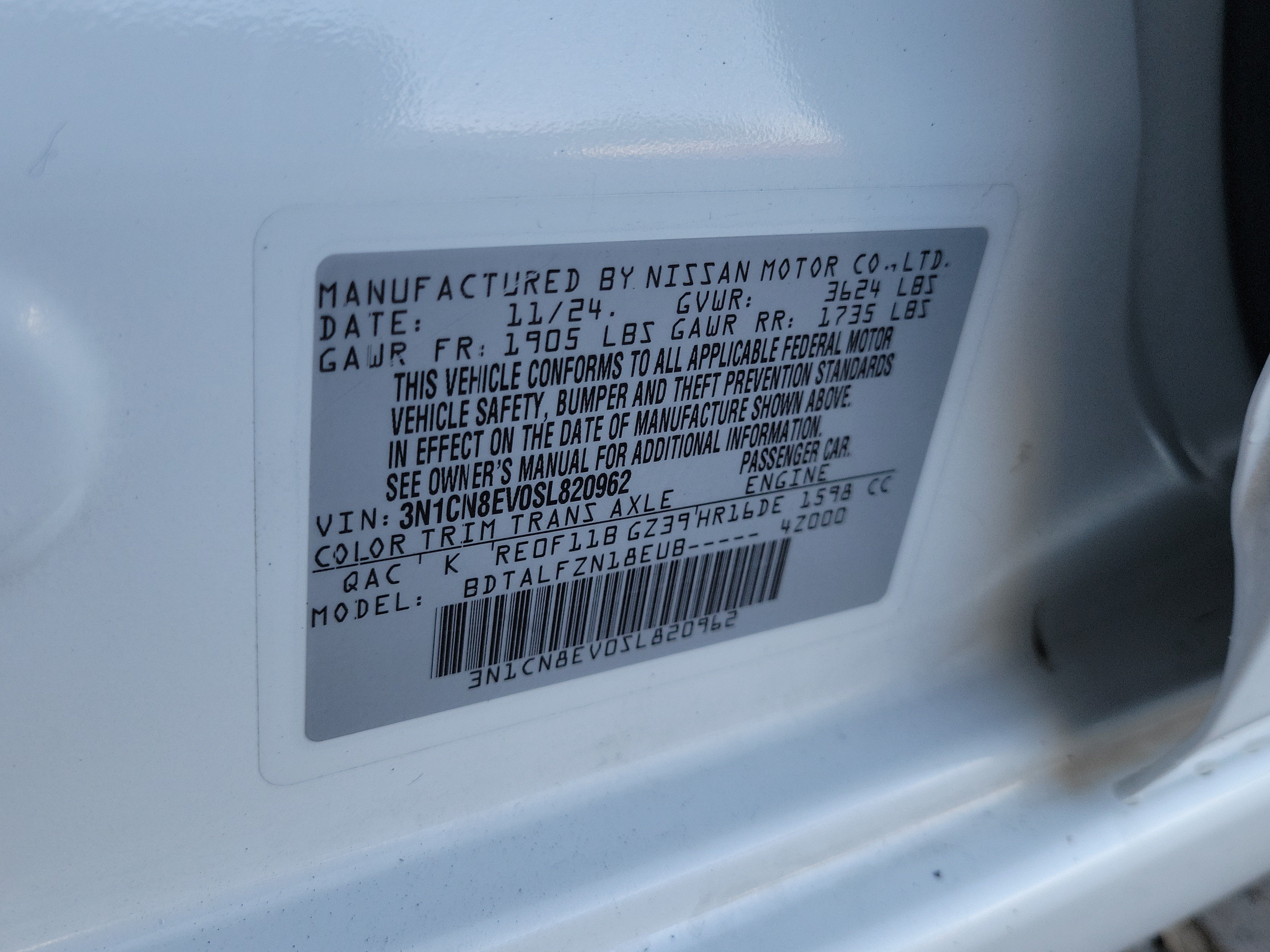 Certified 2025 Nissan Versa SV FWD image 30