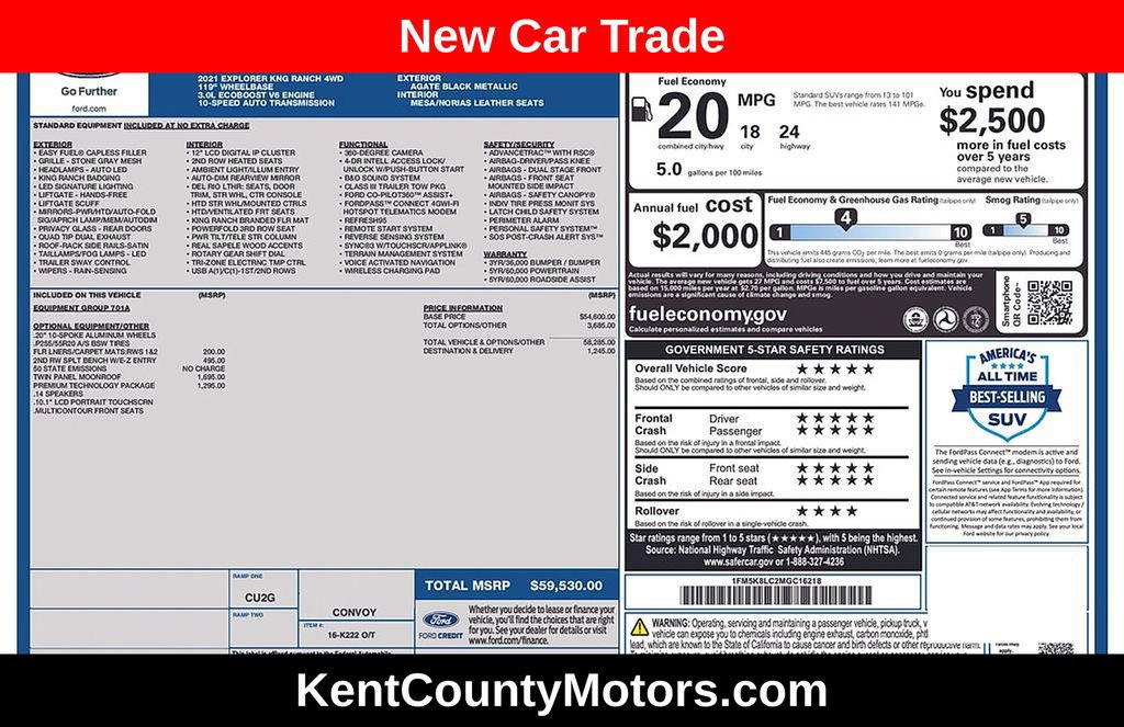 Used 2021 Ford Explorer King Ranch w/ Premium Technology Package