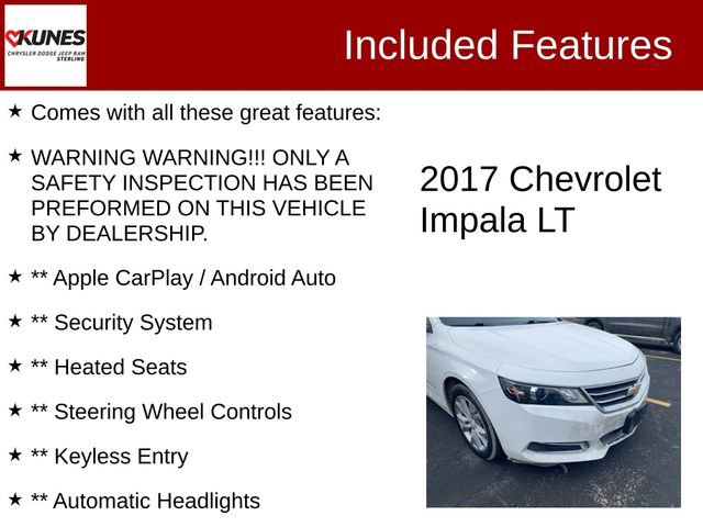 Used 2017 Chevrolet Impala LT w/ Leather Package image 2