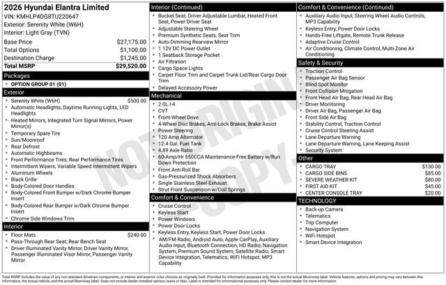 New 2026 Hyundai Elantra Limited FWD image 25