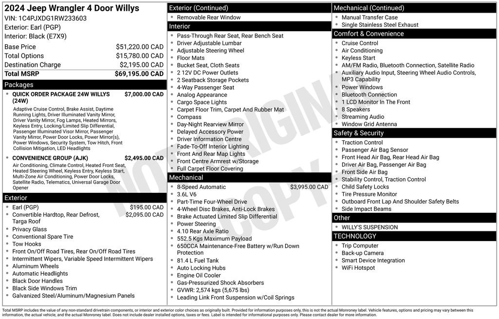 Used 2024 Jeep Wrangler Unlimited Sport AWD/4WD image 13