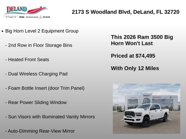 New 2026 RAM 3500 Big Horn AWD/4WD image 6