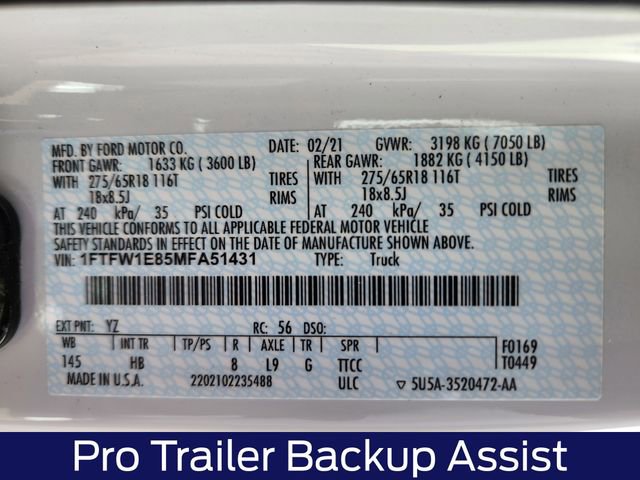 Certified 2021 Ford F150 Lariat w/ Equipment Group 502A High image 28