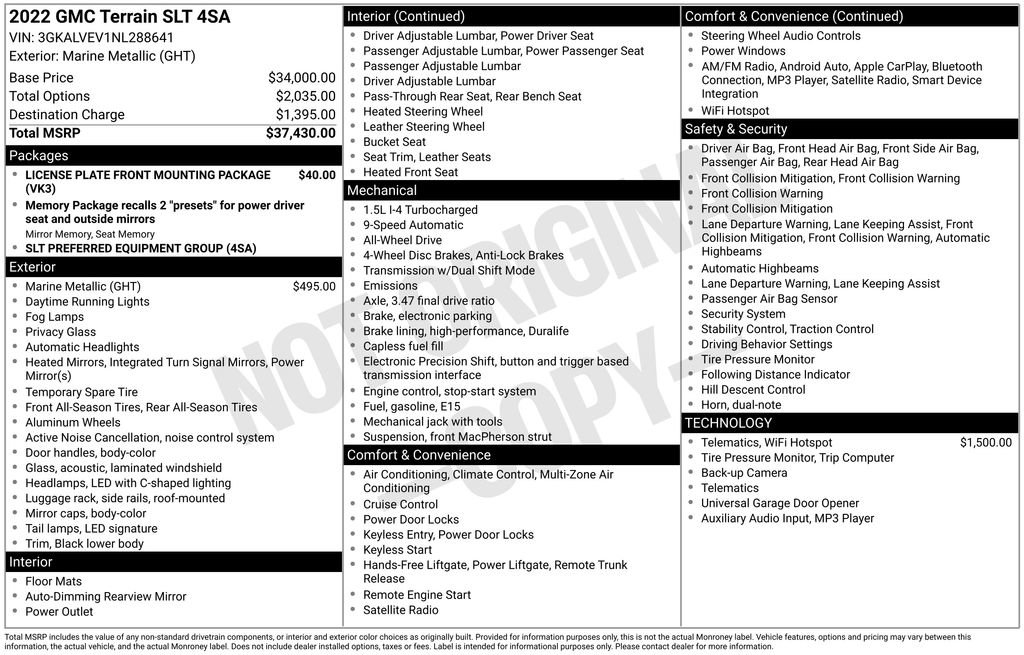 Used 2022 GMC Terrain SLT image 40