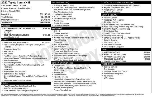 Certified 2022 Toyota Camry XSE FWD image 10