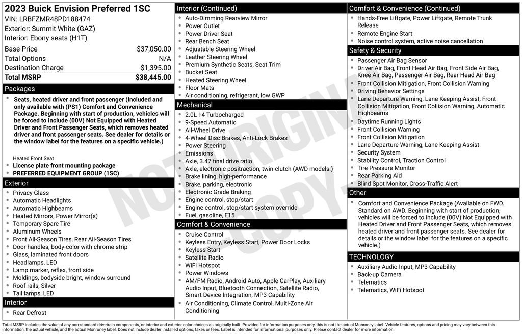 Used 2023 Buick Envision Preferred image 5
