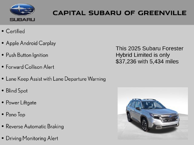 Certified 2025 Subaru Forester Limited AWD/4WD image 9