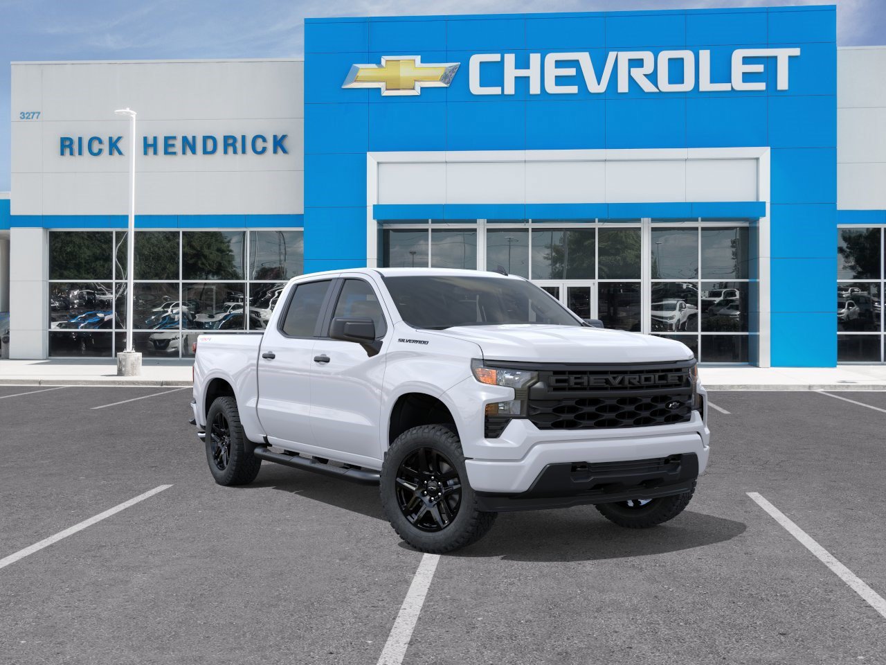 New 2026 Chevrolet Silverado 1500 Custom w/ Turbomax Blackout Package AWD/4WD image 2