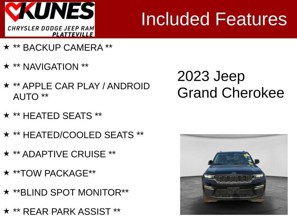 Used 2023 Jeep Grand Cherokee Limited w/ Luxury Tech Group II AWD/4WD image 2