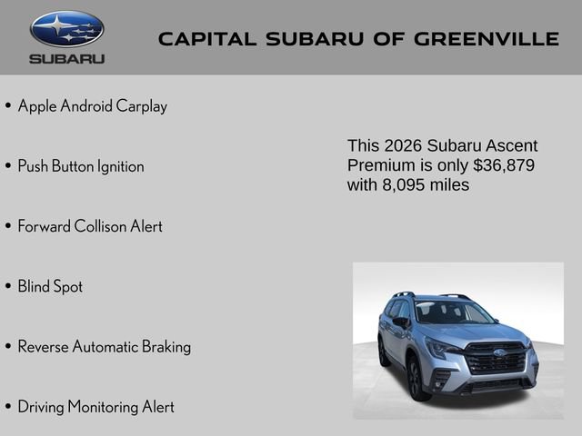 Certified 2026 Subaru Ascent Premium AWD/4WD image 9