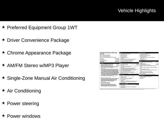 Used 2024 Chevrolet Express 2500 w/ Driver Convenience Package RWD image 4