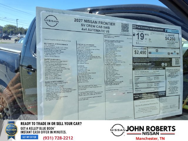 New 2027 Nissan Frontier SV w/ SV Convenience Package AWD/4WD image 21