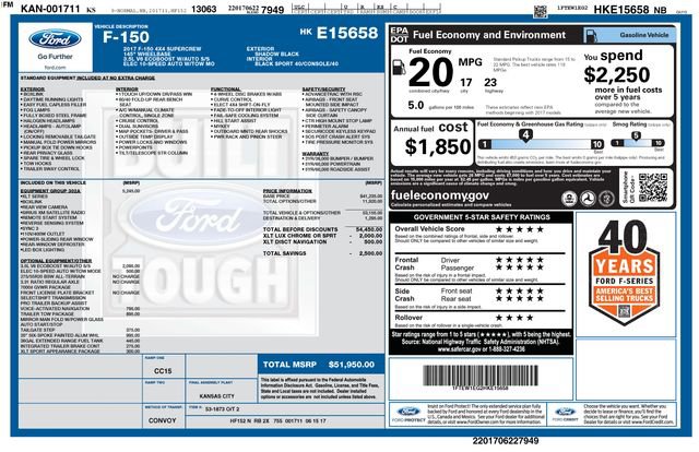 Used 2017 Ford F150 XLT w/ Equipment Group 302A Luxury image 8