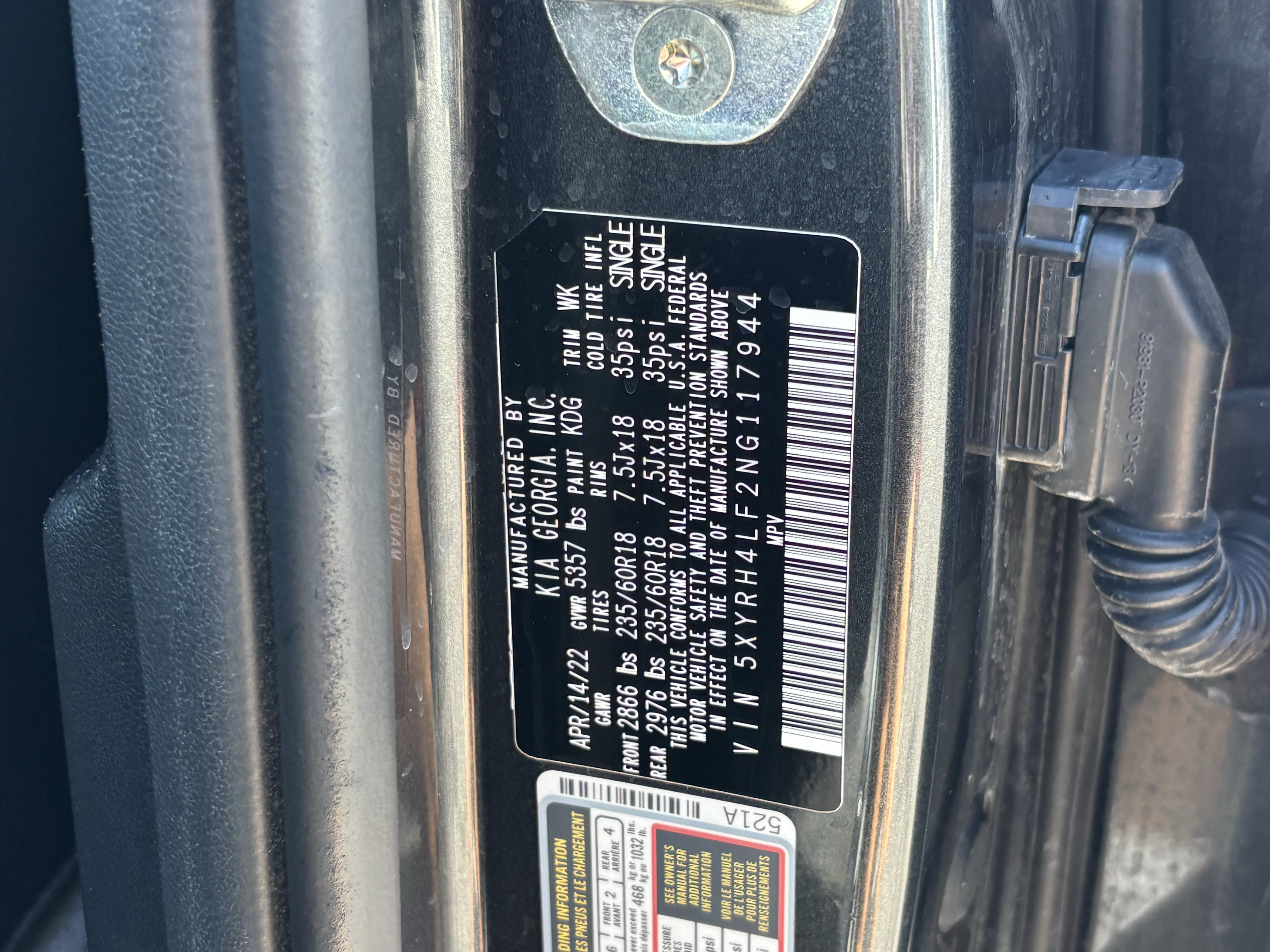 Certified 2022 Kia Sorento EX FWD image 30