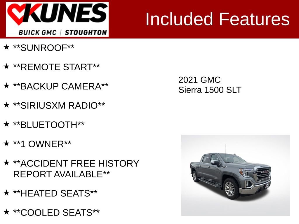 Used 2021 GMC Sierra 1500 SLT w/ SLT Premium Package AWD/4WD image 2