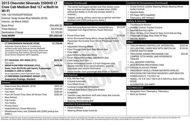 Used 2015 Chevrolet Silverado 2500 LT w/ LT Convenience Package AWD/4WD image 31