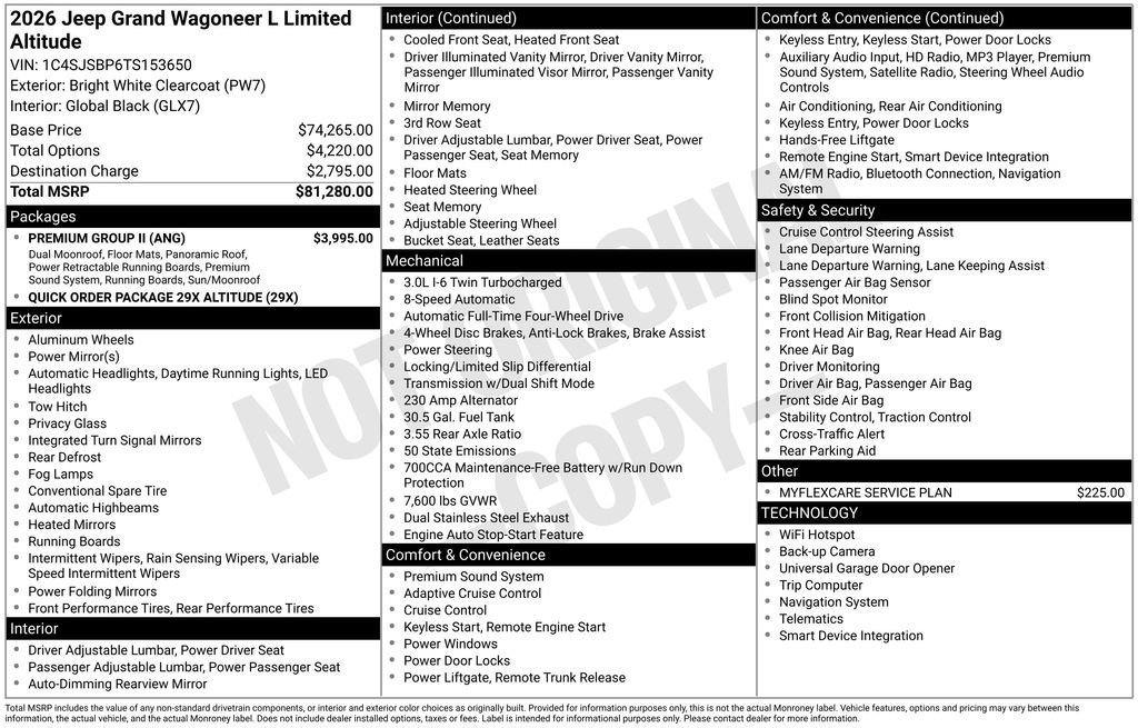 New 2026 Jeep Grand Wagoneer L Limited w/ Premium Group II image 9