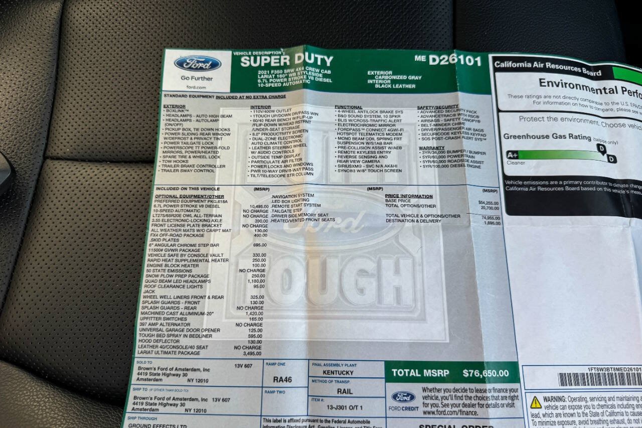 Used 2021 Ford F350 Lariat w/ Lariat Ultimate Package AWD/4WD image 37