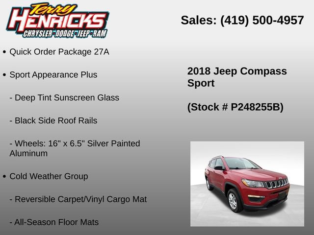 Used 2018 Jeep Compass Sport w/ Tech Group AWD/4WD image 12