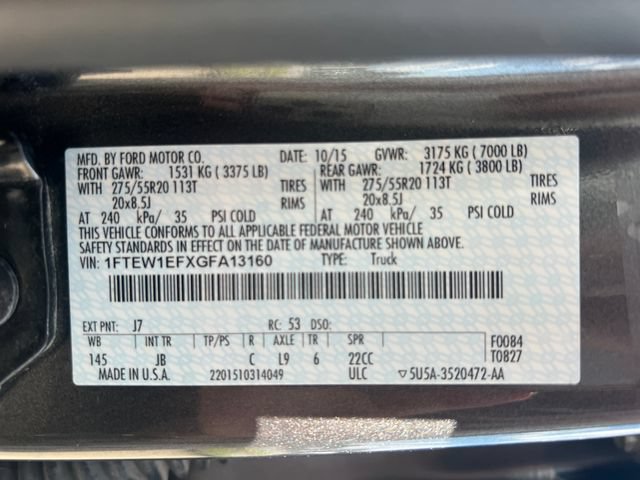 Used 2016 Ford F150 XLT w/ Equipment Group 302A Luxury AWD/4WD image 40