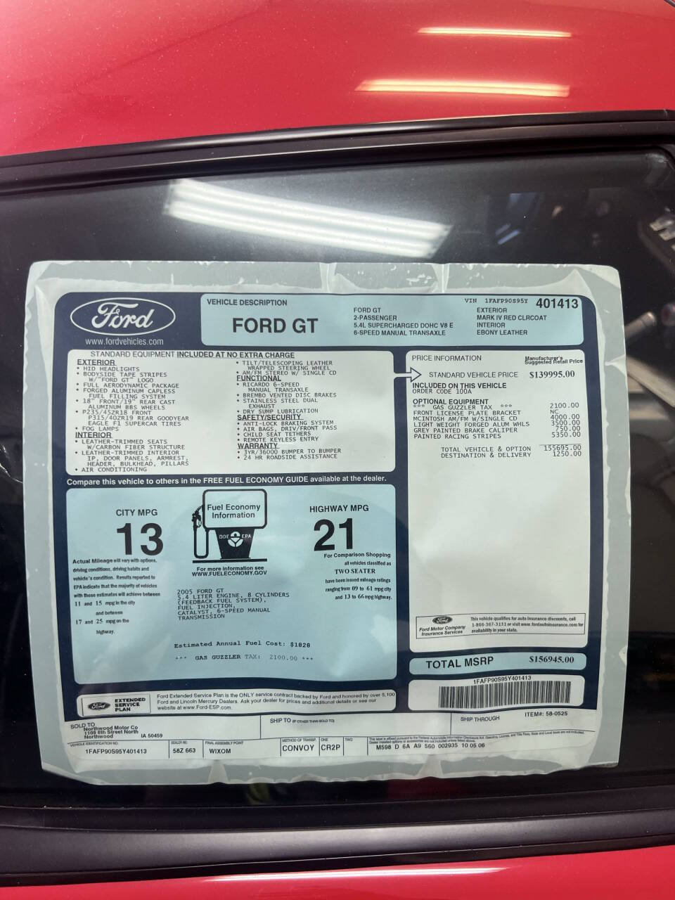 Used 2005 Ford GT RWD image 70