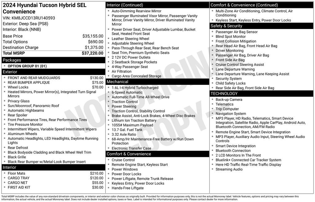 Used 2024 Hyundai Tucson SEL AWD/4WD image 27