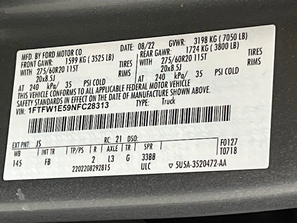 Used 2022 Ford F150 XLT w/ Equipment Group 302A High AWD/4WD image 31