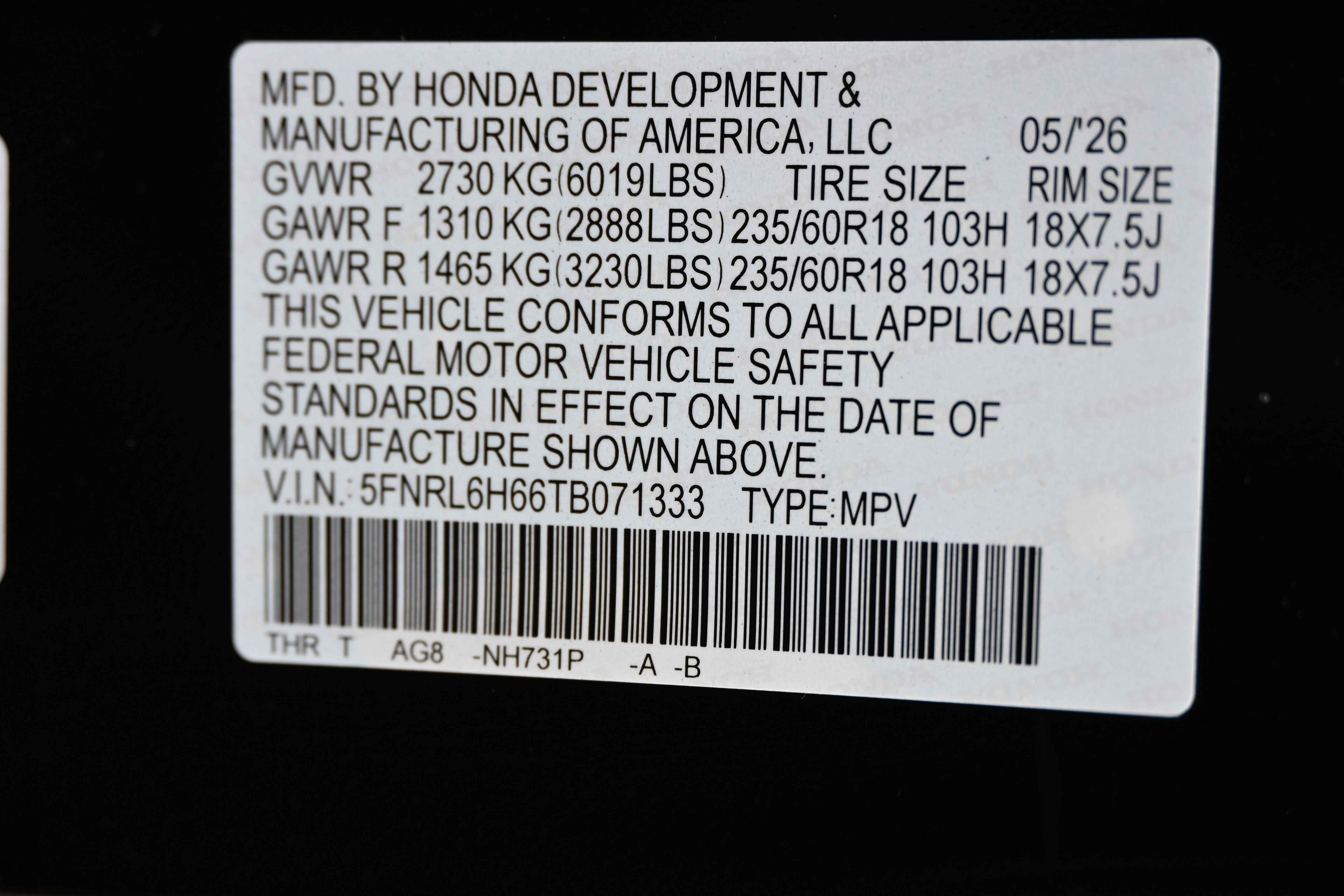 New 2026 Honda Odyssey EX-L image 21