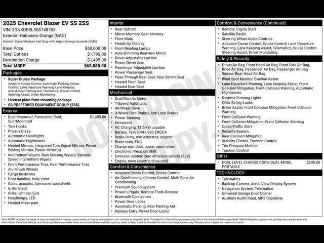 Certified 2025 Chevrolet Blazer EV SS image 38