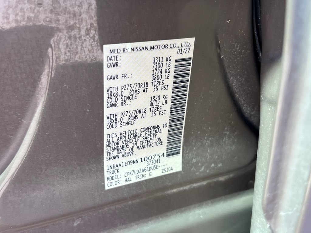 Used 2022 Nissan Titan PRO-4X w/ Pro-4x Utility Package image 32