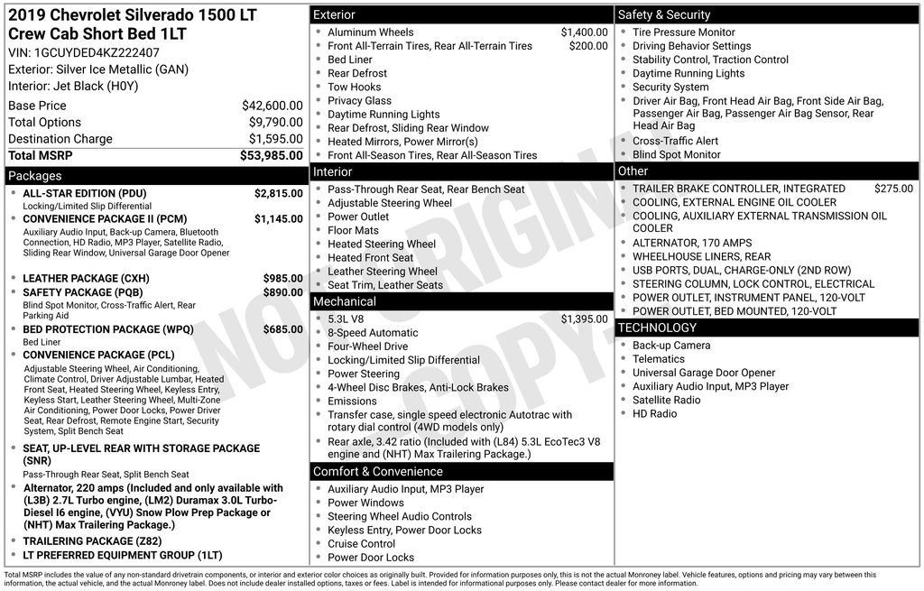 Used 2019 Chevrolet Silverado 1500 LT w/ All-Star Edition image 6